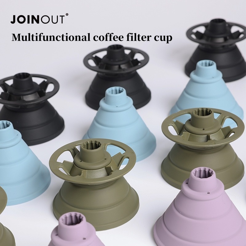 Tea Coffee Pot Set - Katlanabilir Kahve Filtresi Taşınabilir Silikon Damla