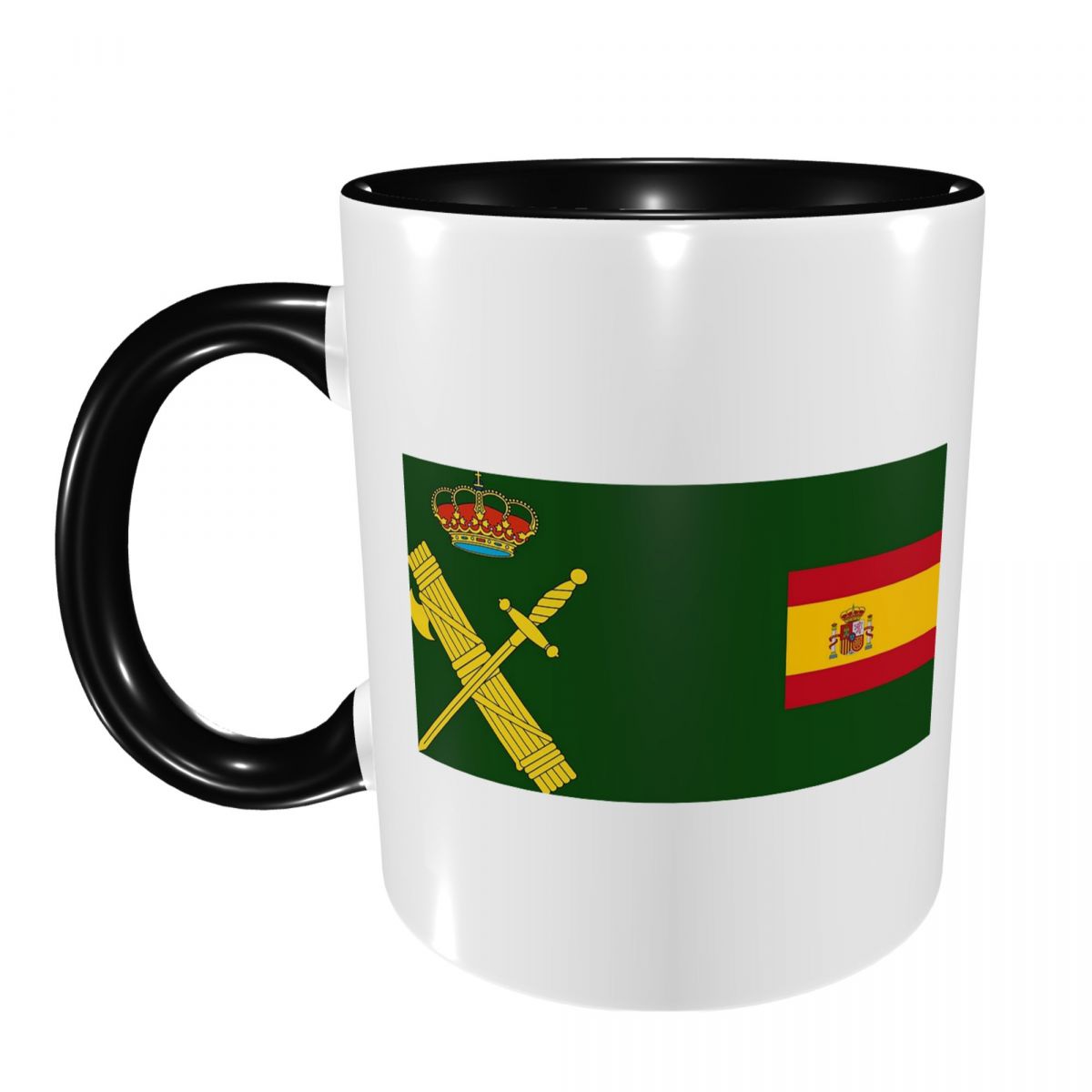 Coffee Plus Tea - İspanya Bayrağı Artı Amblemi Sivil Muhafız