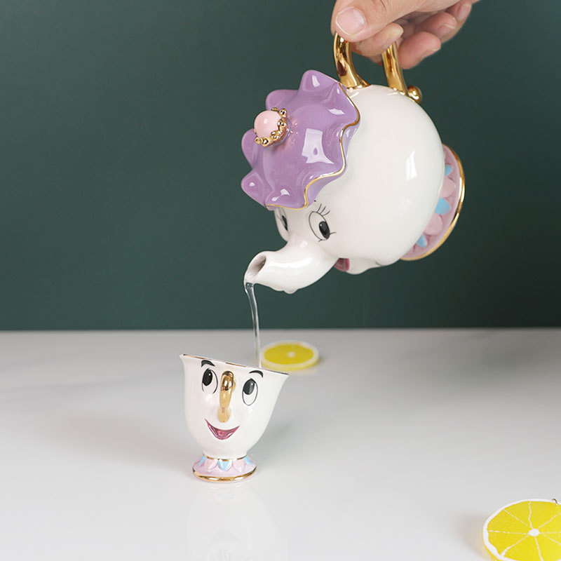 Tea Coffee Pot Set - Stokta Çaydanlık Sevimli Karikatür Güzel ve