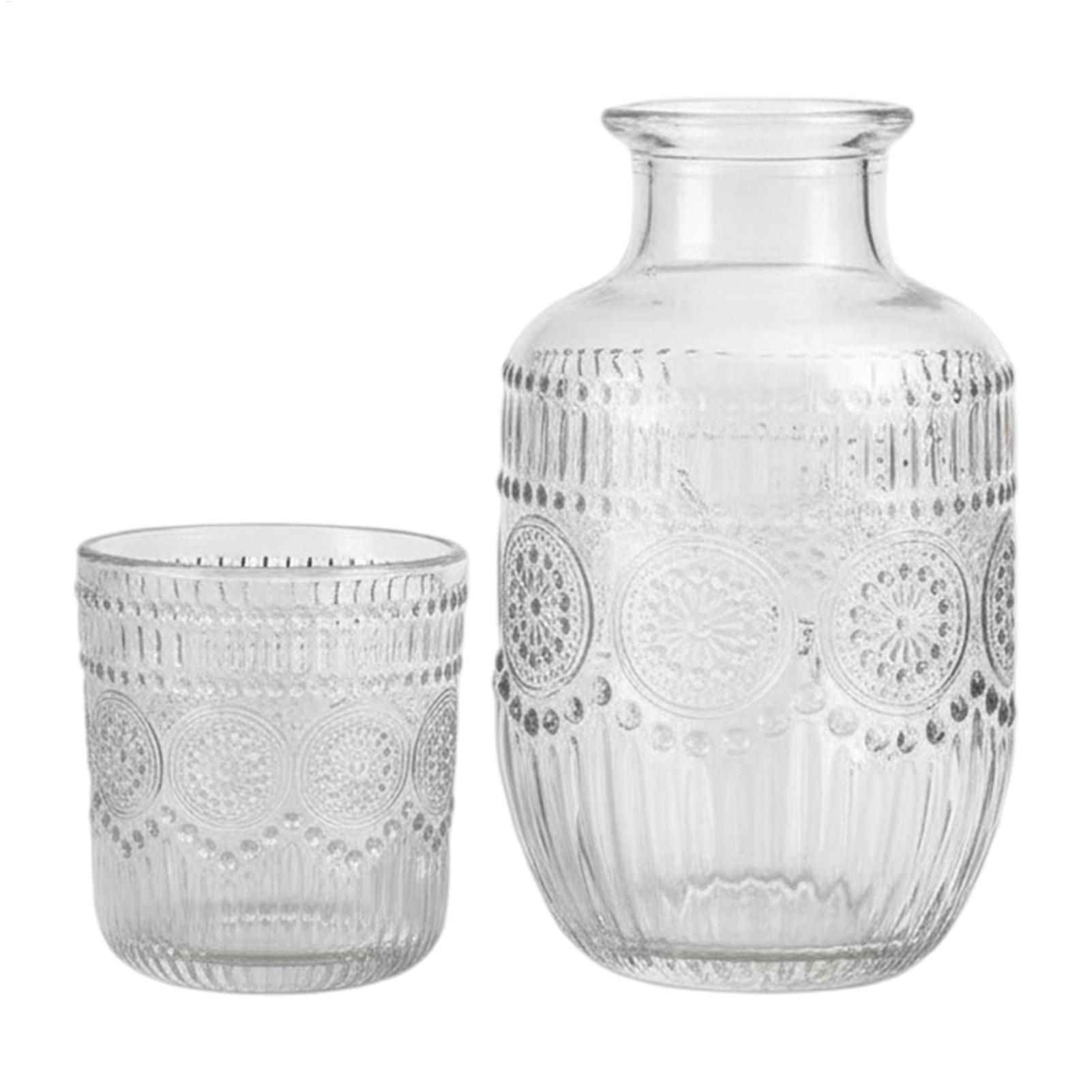 Tea Coffee Pot Set - 550ml Başucu Sürahisi ve Su Bardağı