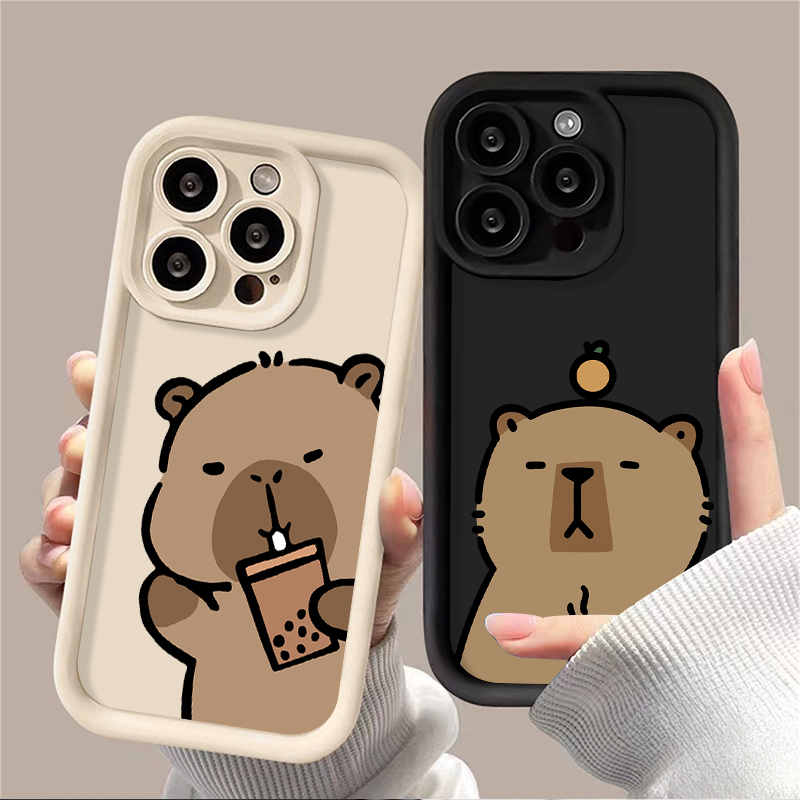 Coffee Plus Tea - Karikatür Sevimli Kapibara Kılıf Xiaomi Redmi