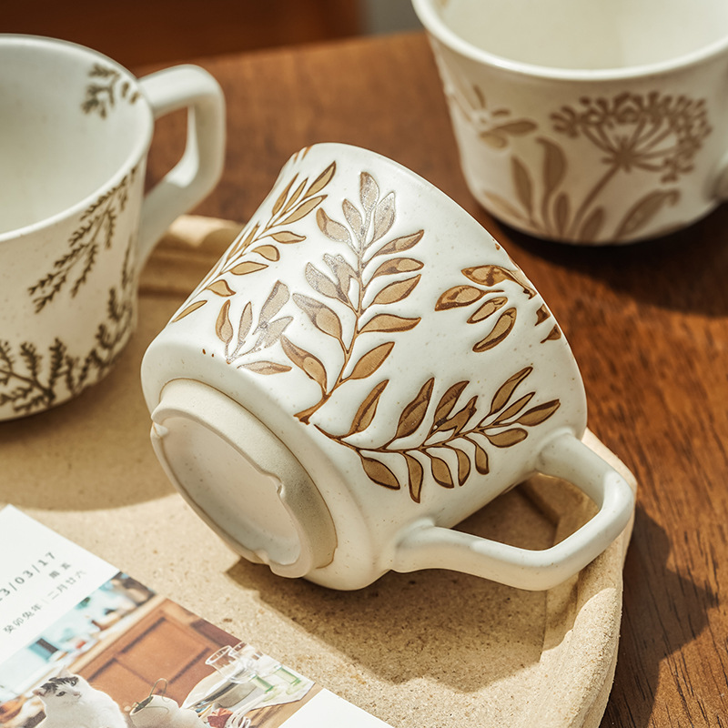 Coffee Tea For Plants - Yaratıcı Seramik Kupa El Boyaması Çiçek