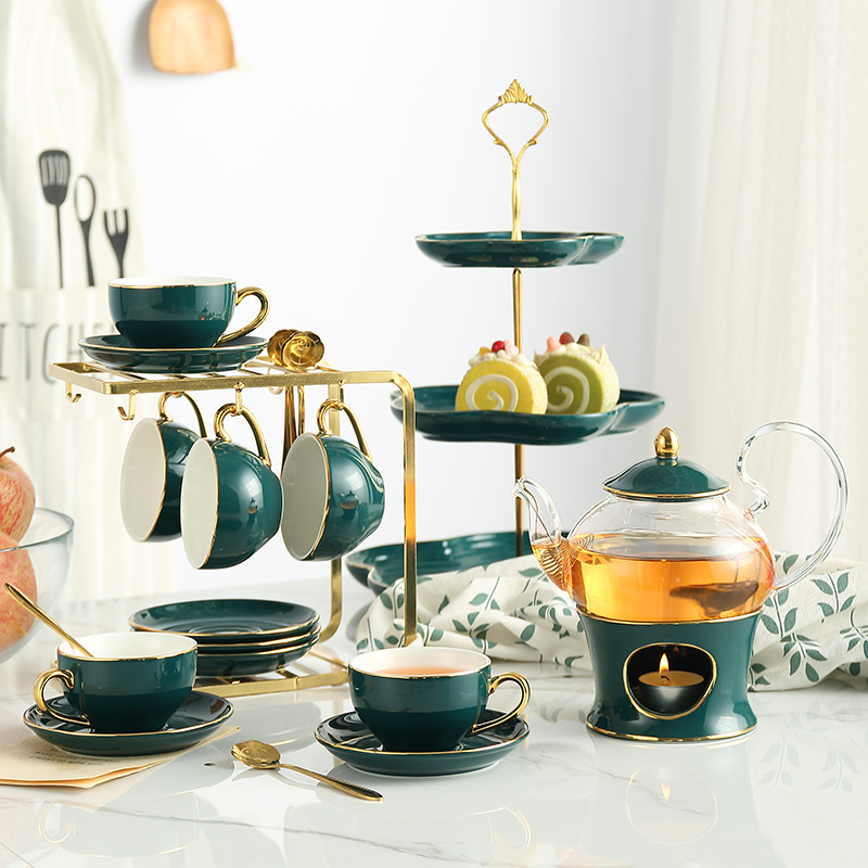 Tea Coffee Pot Set - İskandinav Seramik Çay Seti Porselen Kokulu
