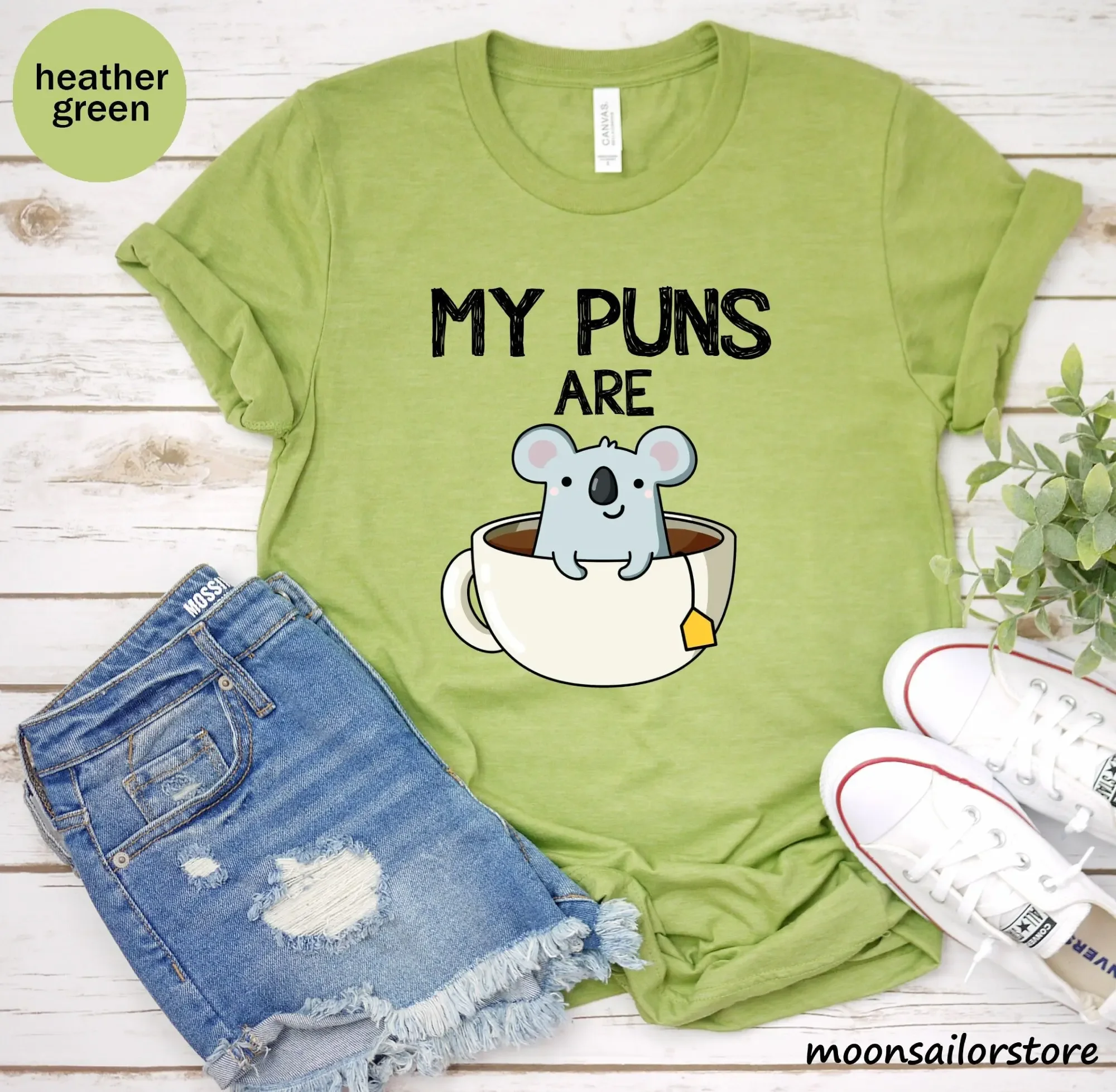 Coffee Tea Joke - Benim Kelimelerim Koala Çayı Tişörtü Komik