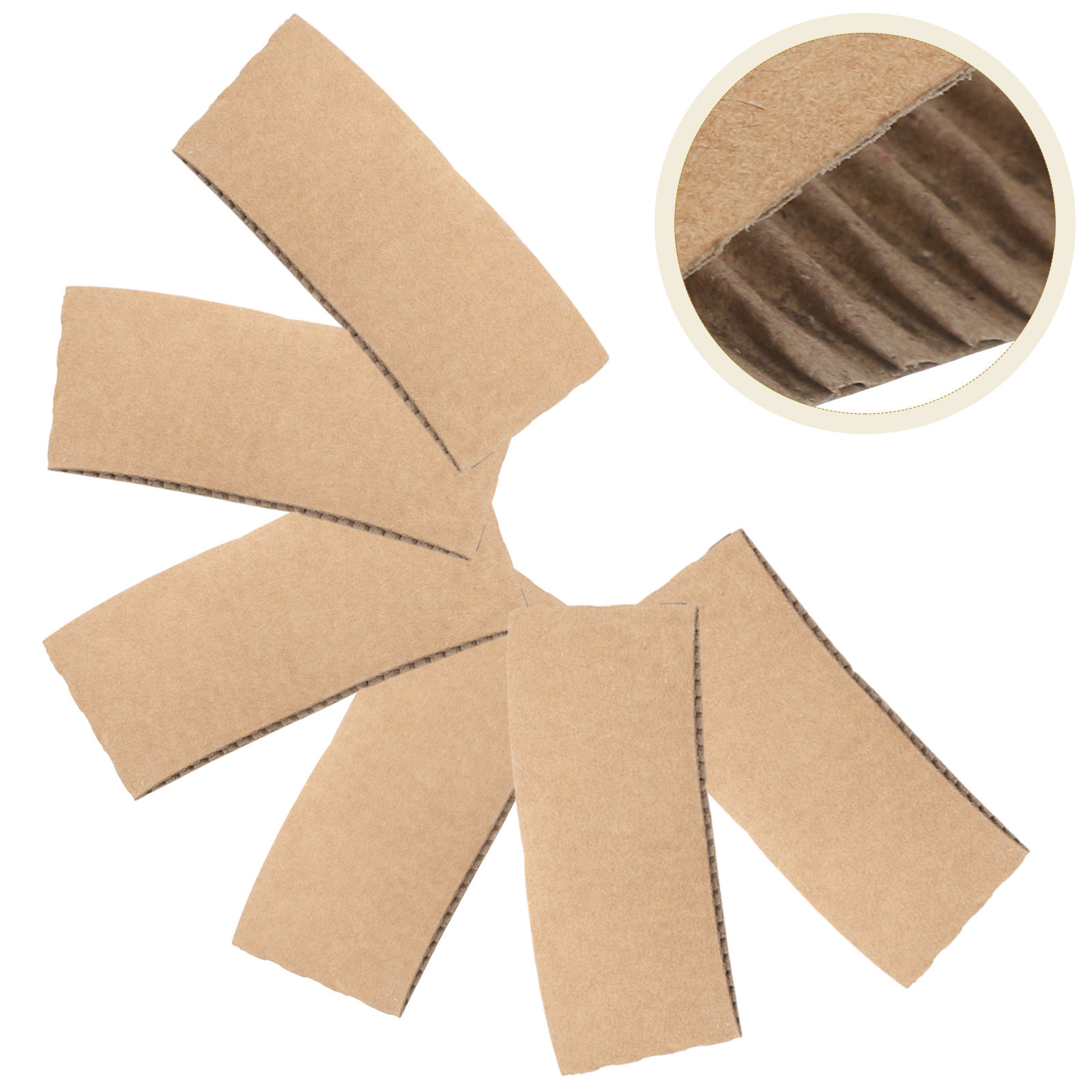 Coffee Tea Paper Cups - 100 adet Kraft kağıt bardak kollu