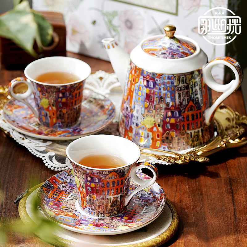 Tea Coffee Pot Set - Zarif üst düzey İngiliz öğleden sonra