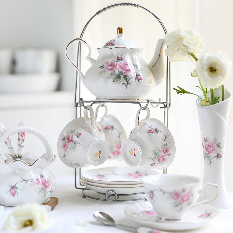 Tea Coffee Pot Set - Seramik kahve takımı, Avrupa fincan takımı,