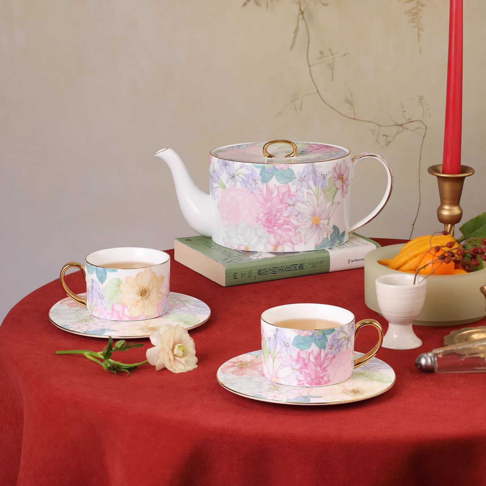 Tea Coffee Pot Set - Yjq Jingdezhen seramik tek demlik dört