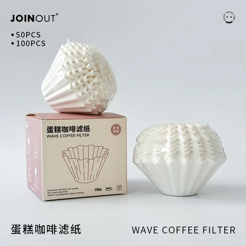 Coffee Tea Paper Cups - 50/100 adet El Demlenmiş Kahve Filtreleri,