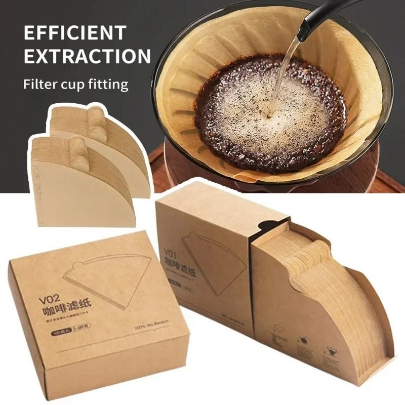 Coffee Tea Paper Cups - Ahşap Hamuru 02 Konik Filtre 2-4