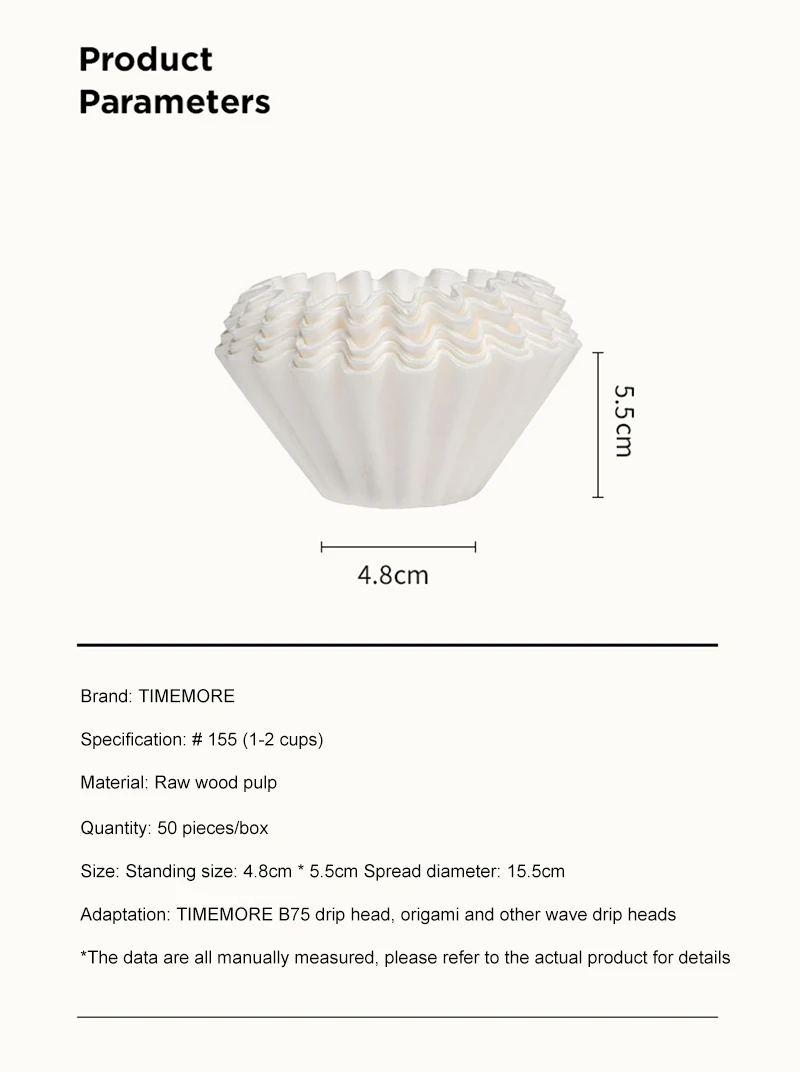 TIMEMORE 1-2 Bardak Sepeti Kah - Coffee Tea Paper Cups incelemesi ve fiyatı