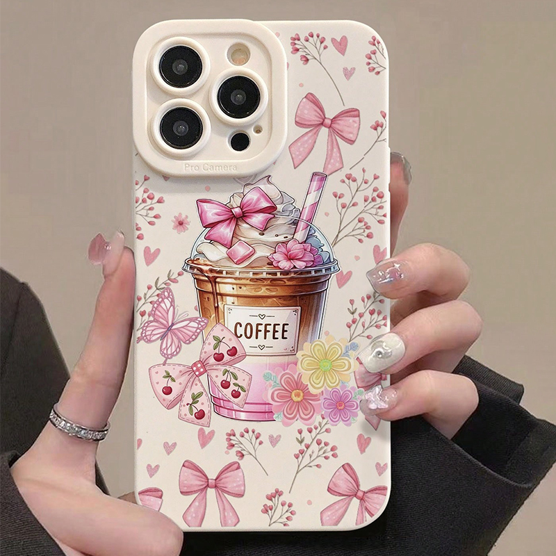 Pembe Fiyonklu Kahve Desenli S - Coffee Plus Tea incelemesi ve fiyatı