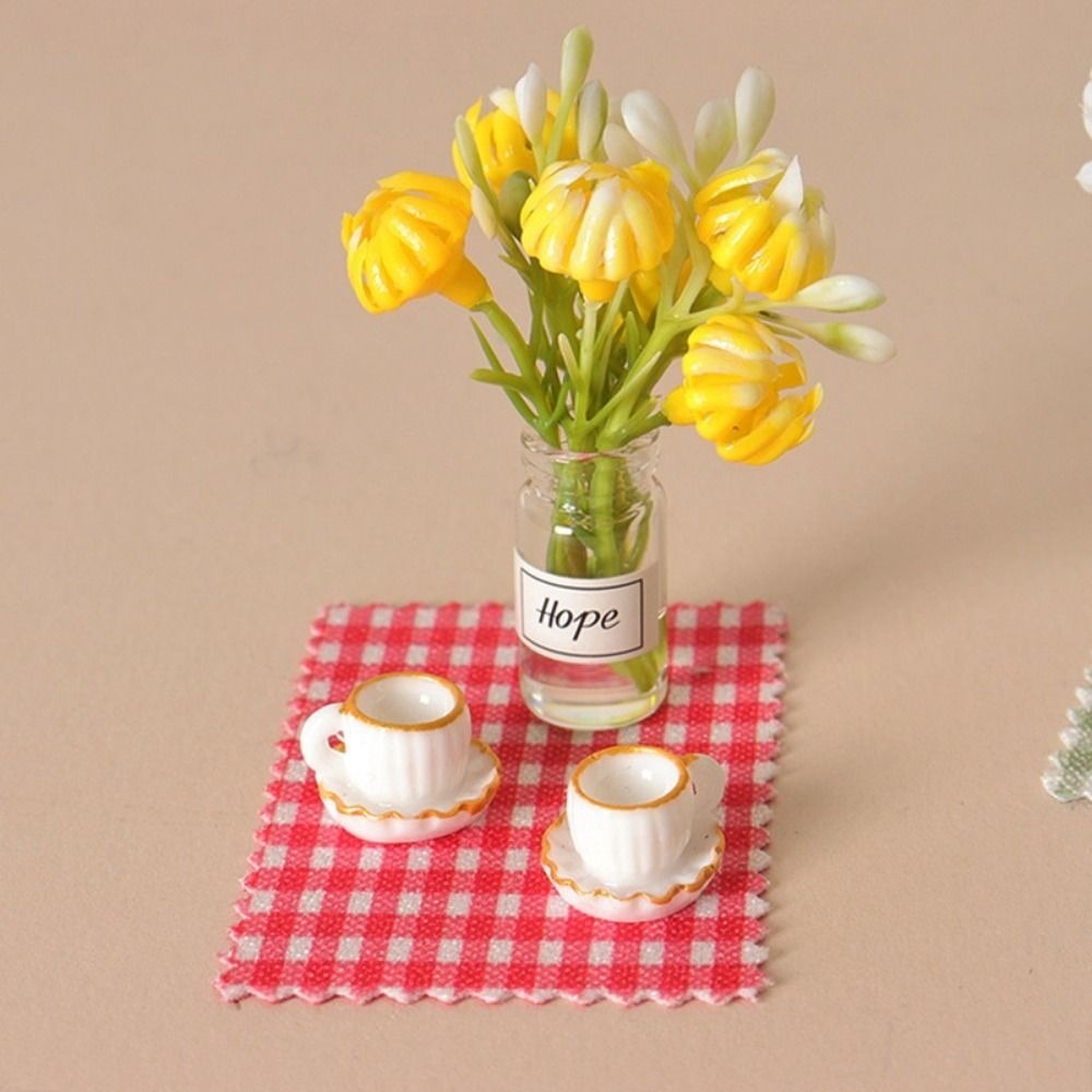 Yeni 1:12 1:12 Dollhouse Minya - Coffee Tea For Plants incelemesi ve fiyatı