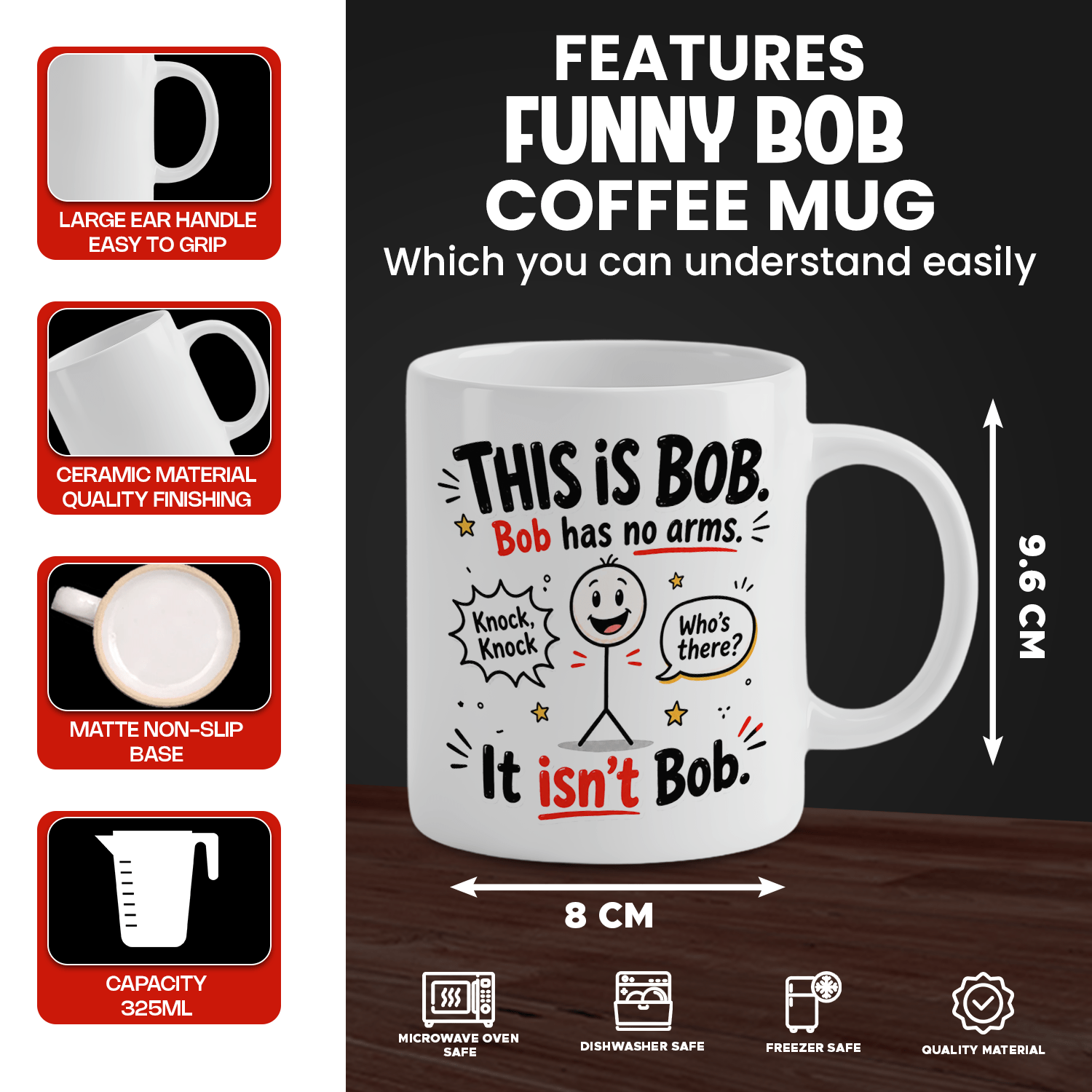 Komik Beyaz Seramik Kahve Kupa - Coffee Tea Joke incelemesi ve fiyatı