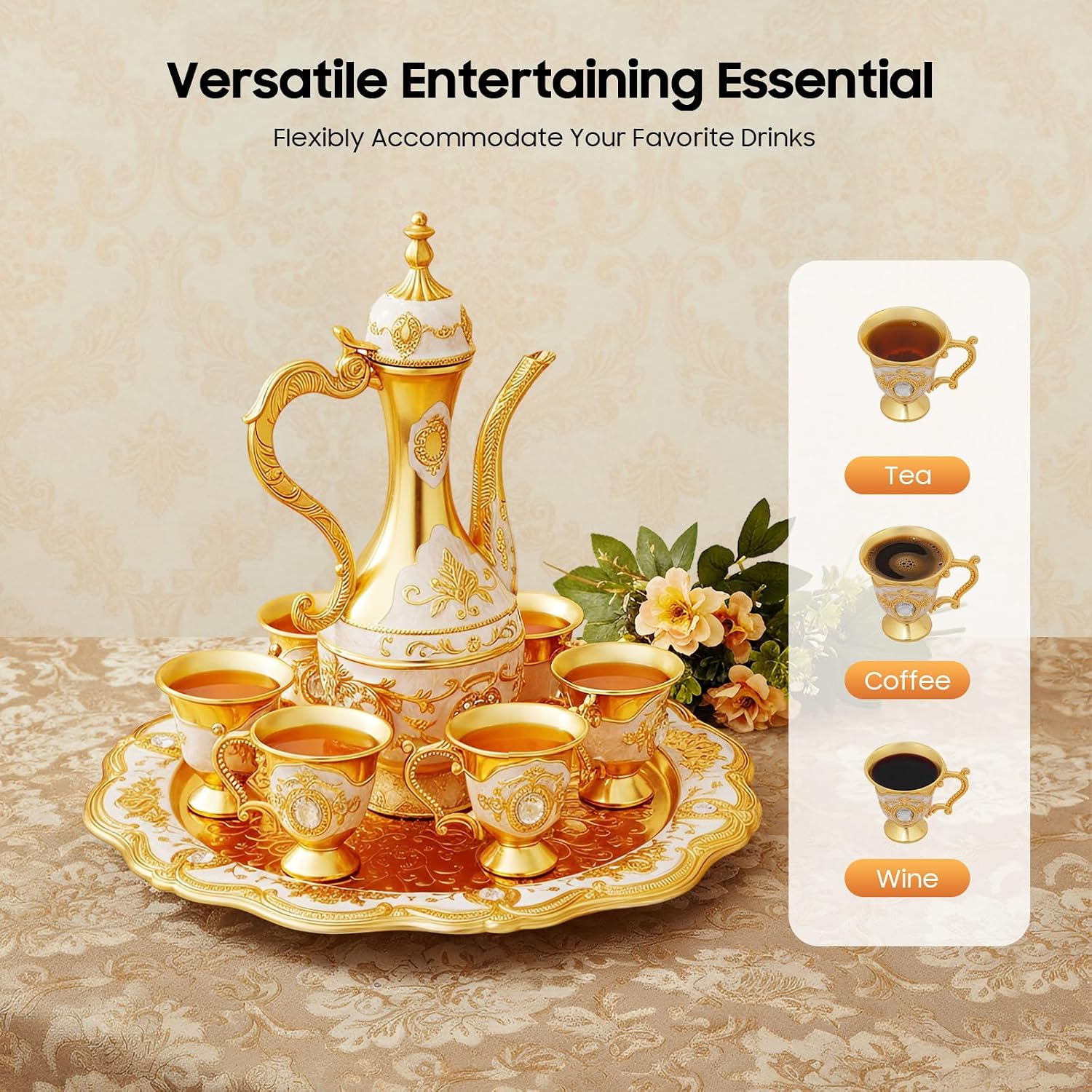 Vintage Türk Kahvesi Fincan Ta - Tea Coffee Pot Set incelemesi ve fiyatı