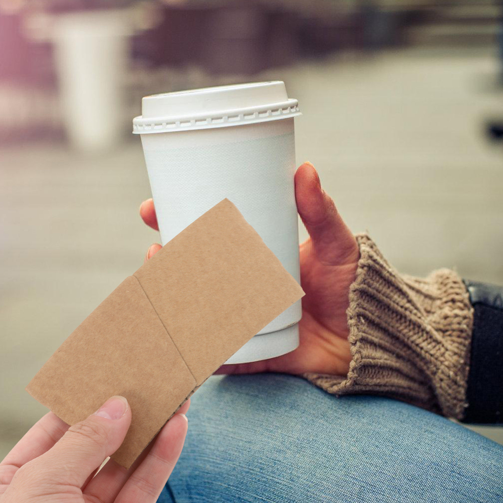 100 adet Kraft kağıt bardak ko - Coffee Tea Paper Cups incelemesi ve fiyatı