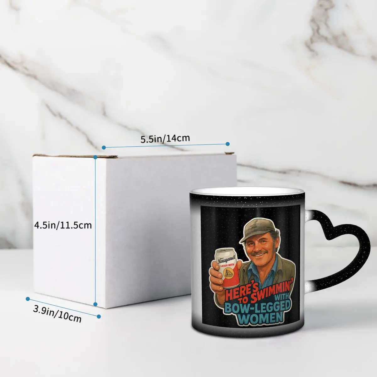 Heres To Swimmin Quint Jaws Fi - Coffee And Tea Quotes Funny incelemesi ve fiyatı